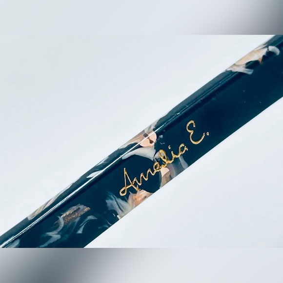 Amelia E 32-000525 Black Pink Oval Cat-Eye Sunglasses Frames Only - Picture 7 of 8